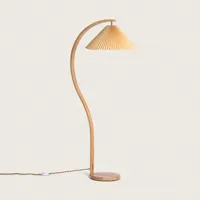 Staande lamp oranje stoffen Seronga kap vloerlamp 146cm