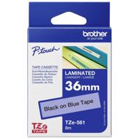 Brother TZe-561 Labeltape Kunststof Tapekleur: Blauw Tekstkleur: Zwart 36 mm 8 m
