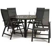 Tuinstoel Vito met tafel braga 140 cm rond