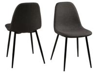 Set van 4 stoelen WILLIE zwart - thumbnail