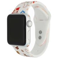 Apple Watch Print Sport Band - Kerst Sneeuwpop Wit - 44, 45, 46 & 49mm Apple Watch Print Sport Band - Kerst Sneeuwpop Wit - 44, 45, 46 & 49mm