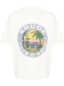 RHUDE t-shirt à imprimé Lago - Tons neutres