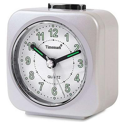 Analoge alarmklok Timemark Wit Stil met geluid Nachtmodus