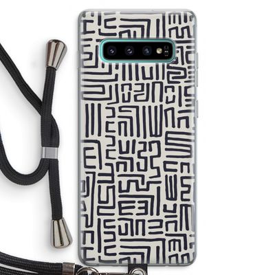 Moroccan Print: Samsung Galaxy S10 Plus Transparant Hoesje met koord