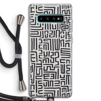 Moroccan Print: Samsung Galaxy S10 Plus Transparant Hoesje met koord