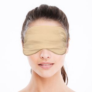 Luxe slaapmasker/ reismasker met zachte vulling goud