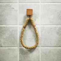 HangEasy Nagelvrije Touw Handdoekhouder & Toiletrolhouder