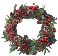 Kunstkerstkrans hulst bessen rood, 50 cm Buitengewoon de Boet - Buitengewoon de boet Kunstkerstkrans hulst bessen rood, 50 cm Buitengewoon de Boet - Buitengewoon de boet