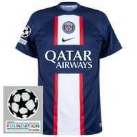 Paris Saint Germain Shirt Thuis 2022-2023 + Champions League Badges