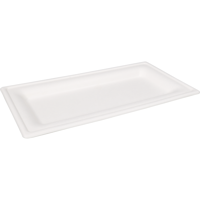 Depa Bord | rechthoekig | 1-vaks | bagasse (suikerrietpulp) | 26x13cm | wit | 500 stuks