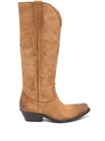 Golden Goose suede Western boots - Marron