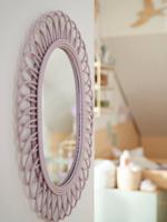 Ovale rotan spiegel DOUCE PROVENCE paars