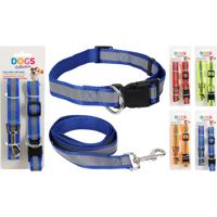 Hondenhalsband met riem 4ass