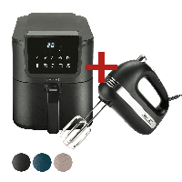 Bundel: Thuis bakken met weinig ruimte - Elements Handmixer + Slimfit Airfryer 5L