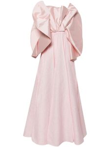 Gaby Charbachy robe longue à appliqué péplum - Rose