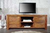 Massief tv-meubel PURE 135cm Sheesham steenafwerking lowboard palissanderhout - 22684