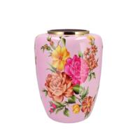 Vaas Flower Bouquet - lichtroze - metaal - D33 x H45 cm - bloemenvaas