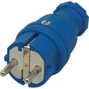 Rubberen stekker met polyamide inzet "SIROX" blauw