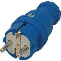 Rubberen stekker met polyamide inzet "SIROX" blauw