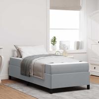 Boxspring bed Lichtgrijs, Zwart 90 x 200 cm