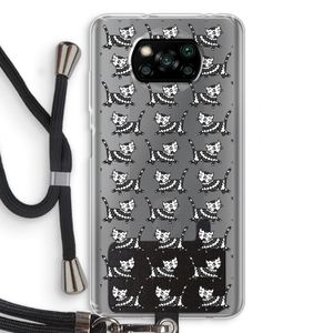 Zwarte poes: Xiaomi Poco X3 NFC Transparant Hoesje met koord