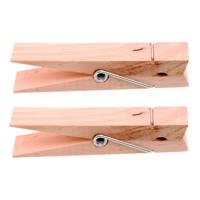 XXL Wasknijpers - 2x - 15 x 3,5 cm - hout - mega knijpers - hobby en organiseren