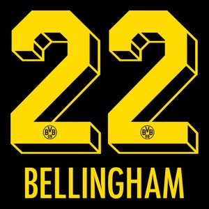 Bellingham 22 (Officiële Borussia Dortmund Away Bedrukking 2022-2024)