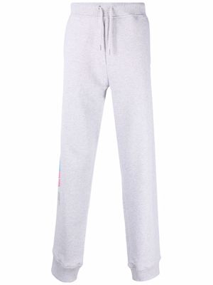Helmut Lang pantalon de jogging à logo - Gris