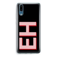 Monogram: Huawei P20 Transparant Hoesje