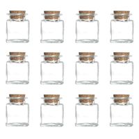Set van 24x stuks voorraadpotjes/bewaarpotjes 50 ml glas met kurken stop