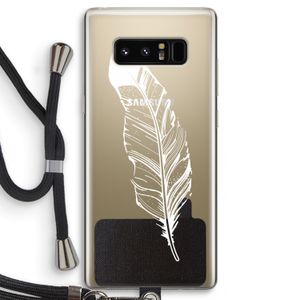 Pluim: Samsung Galaxy Note 8 Transparant Hoesje met koord