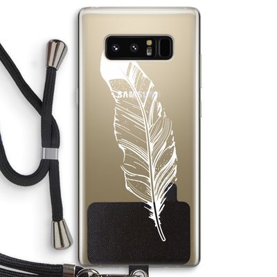 Pluim: Samsung Galaxy Note 8 Transparant Hoesje met koord