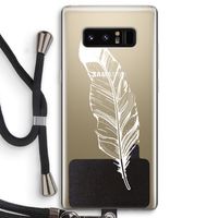 Pluim: Samsung Galaxy Note 8 Transparant Hoesje met koord
