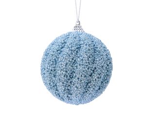 Kerstbal foam d8cm mistig blauw - KSD