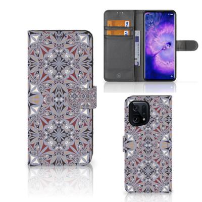 OPPO Find X5 | Bookcase | Flower Tiles | Portemonnee hoesje