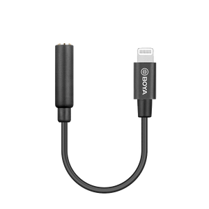 Boya BY-K3 3.5mm Female TRRS to Male lightning adapter cable