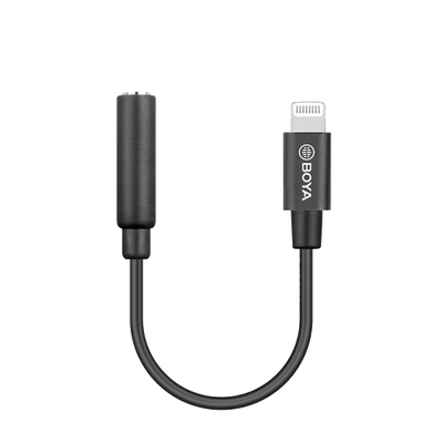 Boya BY-K3 3.5mm Female TRRS to Male lightning adapter cable