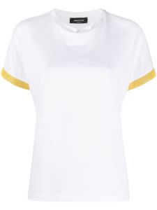 Fabiana Filippi t-shirt en coton à ornements de perles - Blanc