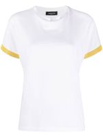 Fabiana Filippi t-shirt en coton à ornements de perles - Blanc