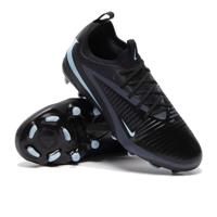 Nike Phantom 6 Low Academy Gras / Kunstgras Voetbalschoenen (MG) Kids Zwart Lichtblauw