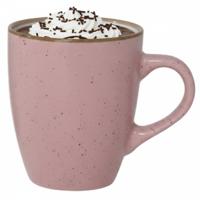 Gerimport Koffie / thee mok Sweets - 1x stuks - roze - 350 ml - keramiek