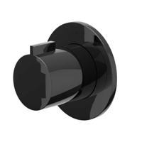 Afbouwdeel IVY Pact Inbouw Stopkraan Symmetry Met Rond Rozet Zwart Chroom PVD IVY