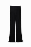 Elastische flared broek - BLACK - L