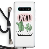 I love cacti: Samsung Galaxy S10 Plus Transparant Hoesje met koord