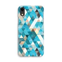 Gekleurde driehoekjes blauw: iPhone XR Volledig Geprint Hoesje