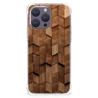 Stevig Telefoonhoesje voor iPhone 15 Pro Max Wooden Cubes