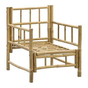 Loungestoel Tarifa bamboe - naturel - 82x66x75 cm - Leen Bakker