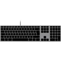 Matias FK318B Wired Aluminium Keyboard for Mac Toetsenbord USB QWERTZ, Duits, Macintosh Space grijs