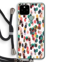 Tropical Dots: Pixel 5 Transparant Hoesje met koord