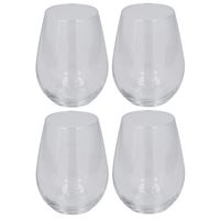 Set van 4x stuks drinkglazen/waterglazen van 350 ml transparant